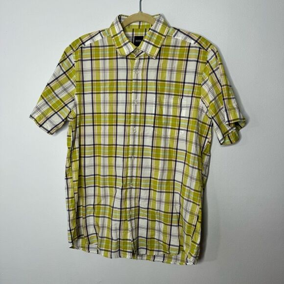 Hugo Boss plaid button down shirt size large - Picture 1 of 7
